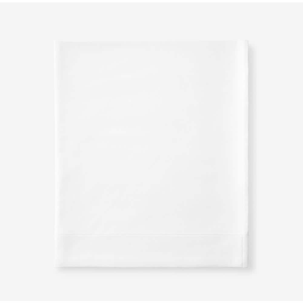The Company Store Legacy Velvet Flannel White Solid Twin Flat Sheet EA73TWHITE The Home Depot