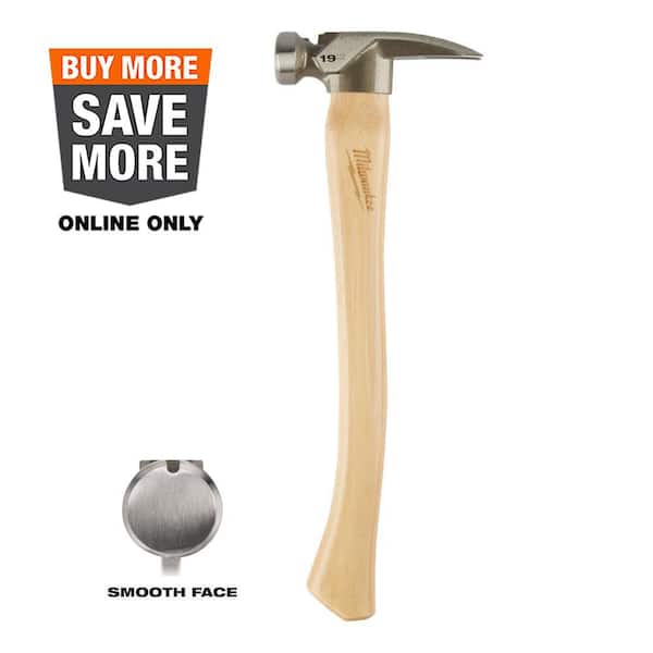 19 oz. Smooth Face Hickory Wood Framing Hammer