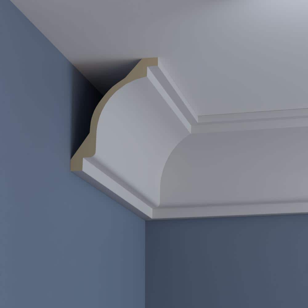 Classic White Polyurethane Crown Moulding 94.5" Length