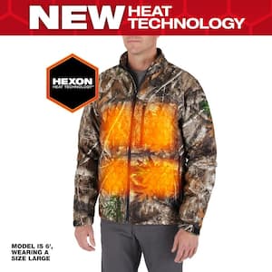 Milwaukee Men s X Large M12 12 Volt Lithium Ion Cordless Quiet Shell Camo Heated Jacket with 1 3.0 Ah Battery and Charger M101C 21XL The Home Depot