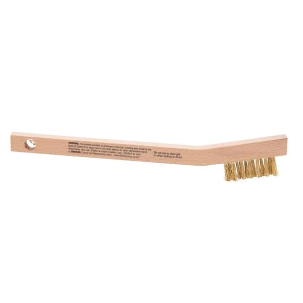 Lincoln Electric 8 in. Long Wooden Handled Brass Welding Wire Brush (.3 in.  x 1.6 in. Bristle Area 3 x 7 Row) for Cleaning Aluminum KH582 - The Home  Depot