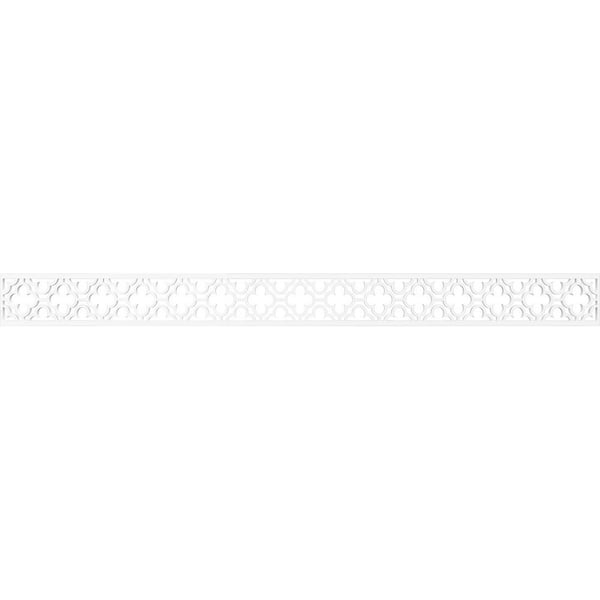 Chicago Fretwork 0.375 in. D x 46.375 in. W x 4 in. L PVC Panel Moulding