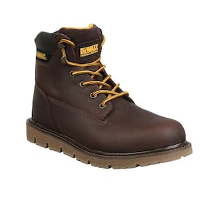 AdTec Men's Wellington Work Boots - Steel Toe - Brown Size 8(M