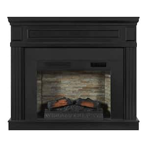 Grantley 50 in. W Freestanding Electric Fireplace Mantel in Black