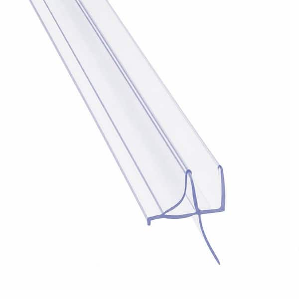 36 in. L Frameless Shower Door Seal in Clear with Drip Rail Sweep for 1/4 in. Glass