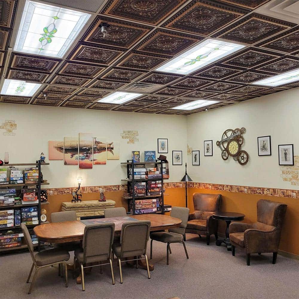 La Scala Natural Patina 2x2 PVC Faux Tin Ceiling Tile