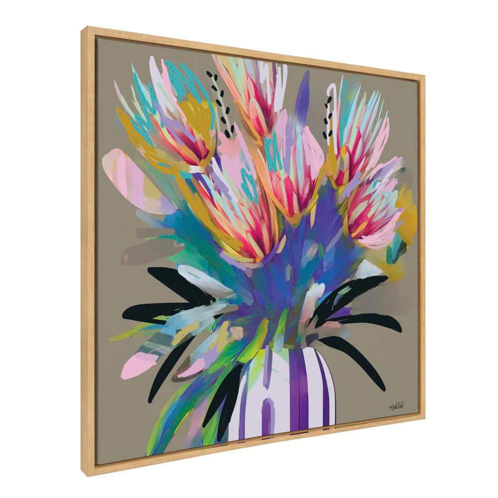 "Sylvie ""Bright Flowers"" by Inkheart Designs Natural Framed Art Print 30 in. x 30 in." price history on PriceWatchPro