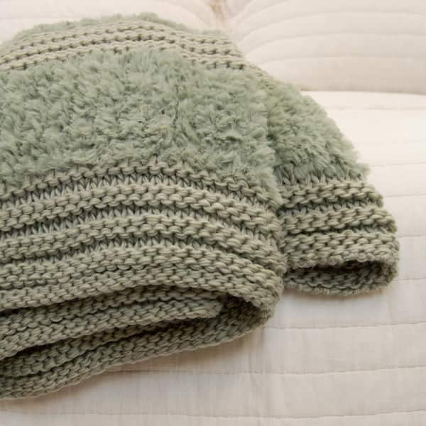 Donna Sharp Chunky Knitted Pillow Sage