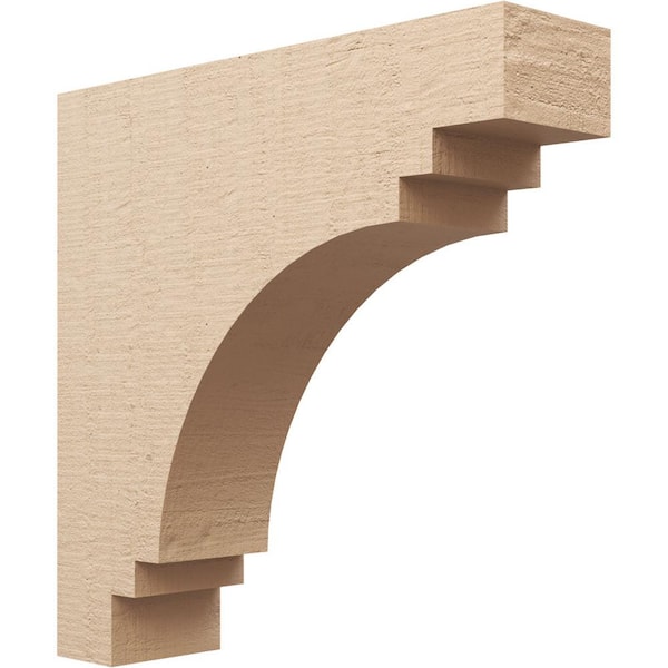 Ekena Millwork 9 in. x 36 in. x 36 in. Thin Pescadero Rough Cedar Woodgrain TimberThane Corbel, Primed Tan