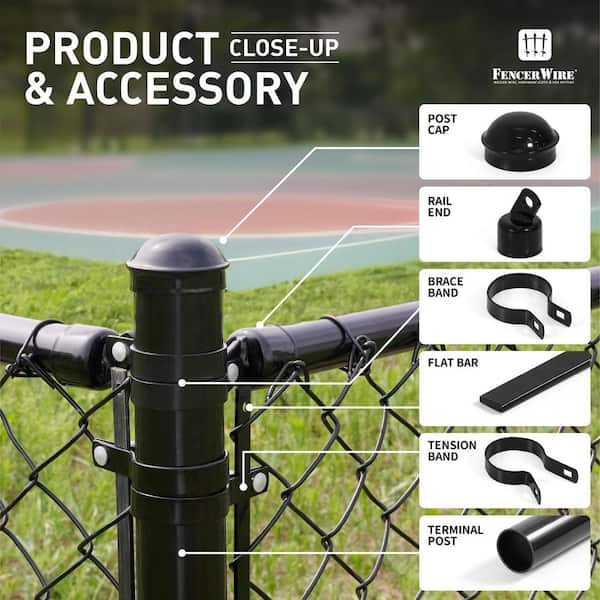 Fencer Wire Black Galvanized 2-3/8 x 2-3/8 x Steel