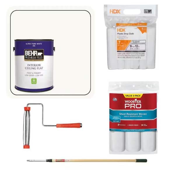 BEHR Ultra Pure White Ceiling Paint Application Kit