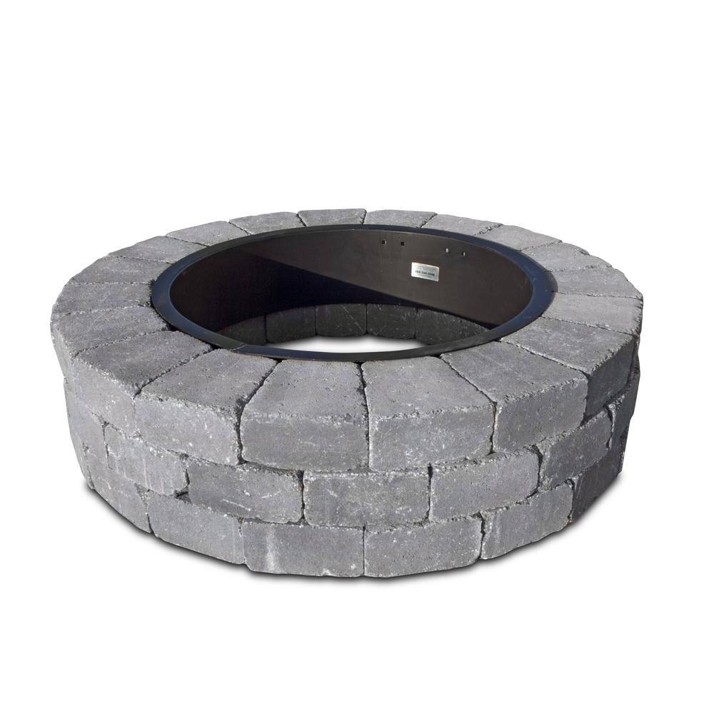 Necessories Grand 48 in. W x 12 in. H Round Concrete Wood Burning Fire