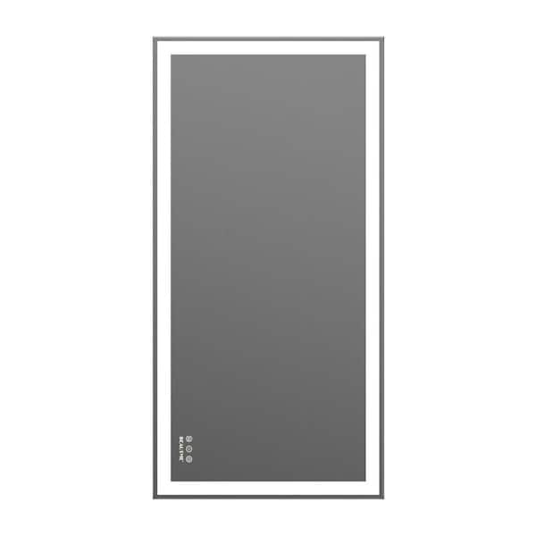 Unbranded 48 in. W x 24 in. H in. LED Rectangular Framed Wall Mounted Bathroom Vanity Mirror with Aluminum Frame