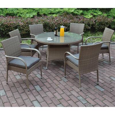 Venetian Worldwide Patio Furniture Outdoors The Home Depot - Potter Wicker 5 Piece Round Patio Dining Set Venetian Worldwide Patio Furniture Outdoors The Home Depot - Potter Wicker 5 Piece Round Patio Dining Set
