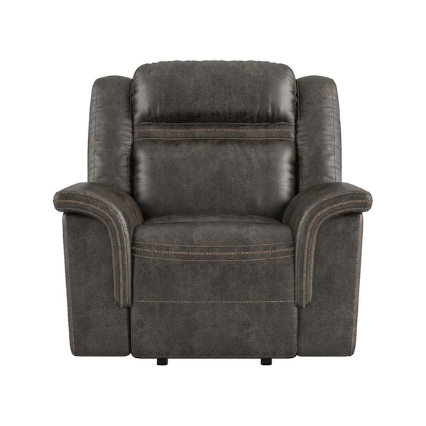 EVERGLADE HOME Jarita Brown Microfiber Arm Chair