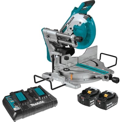 18-Volt 5.0Ah X2 LXT Lithium-Ion (36V) Brushless Cordless 10 in. Dual-Bevel Sliding Compound Miter Saw with Laser Kit