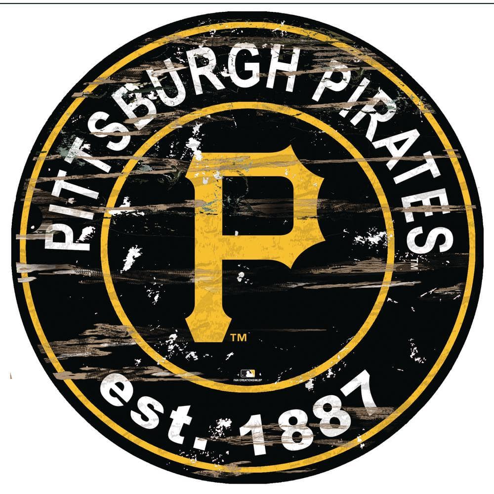 Drapeau Jardin Pittsburgh Pirates - Bannière Logo Rétro Brodée 10,5x15, Party Animal