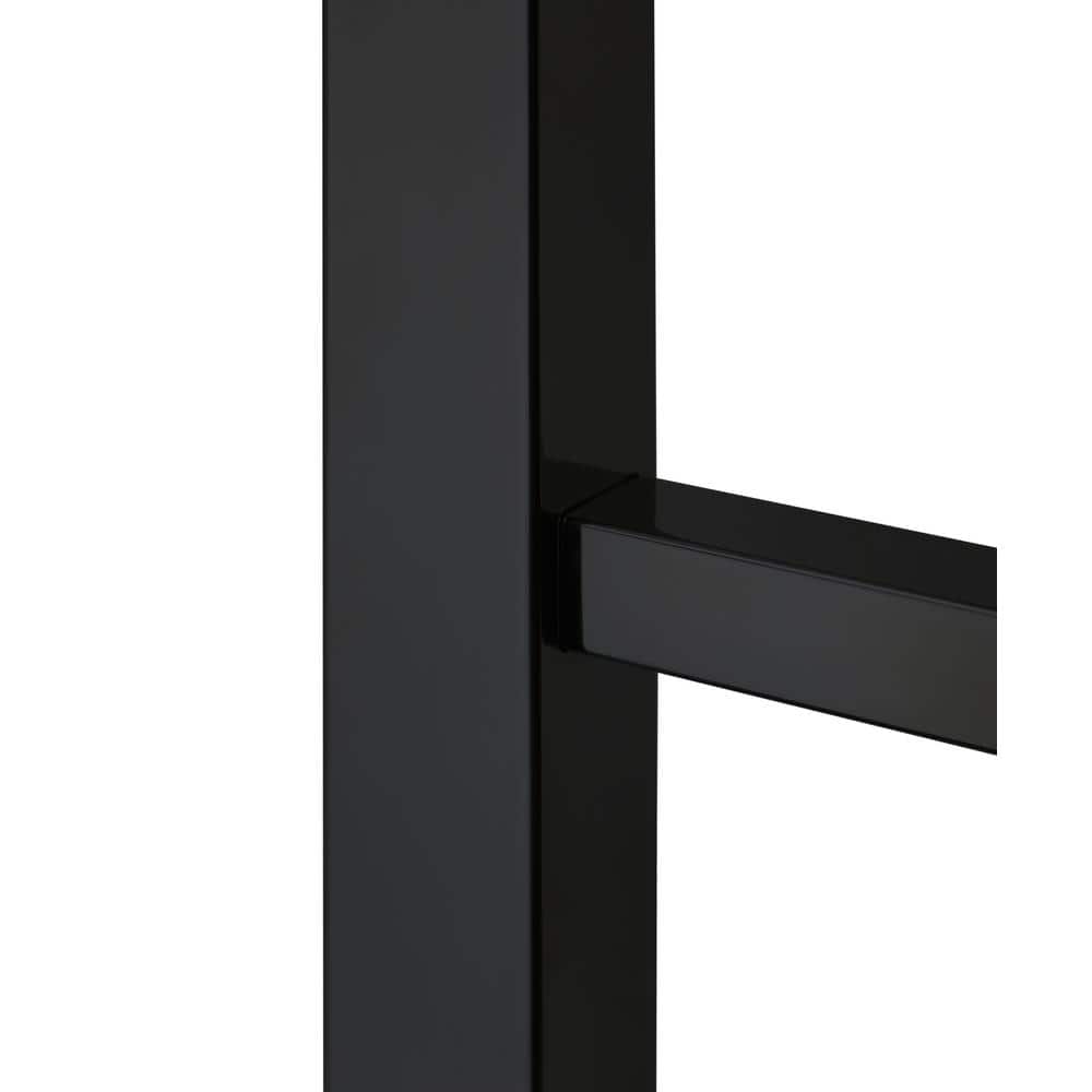 Black 7-Bar Wall Mounted Stainless Steel Towel Warmer