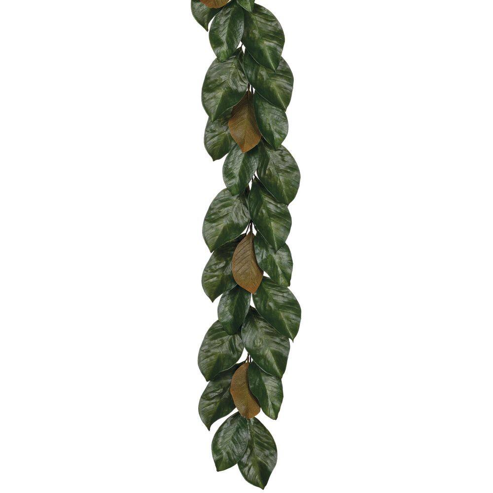 SULLIVANS 72 in. Artificial Magnolia Leaf Garland 01996GD The Home Depot