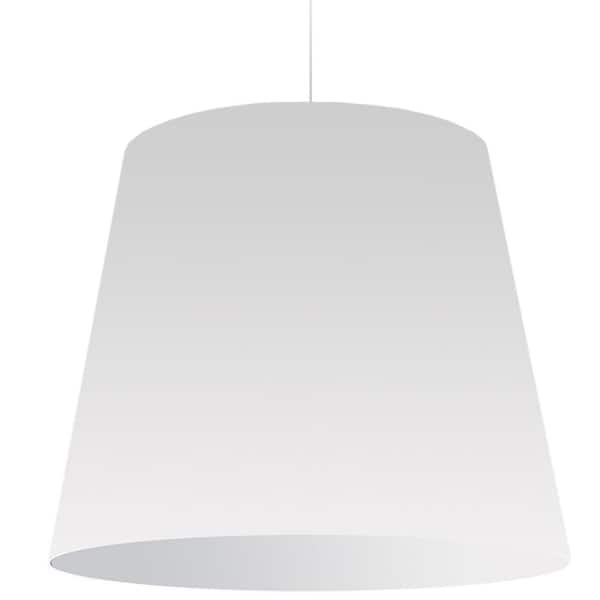 large white drum shade pendant