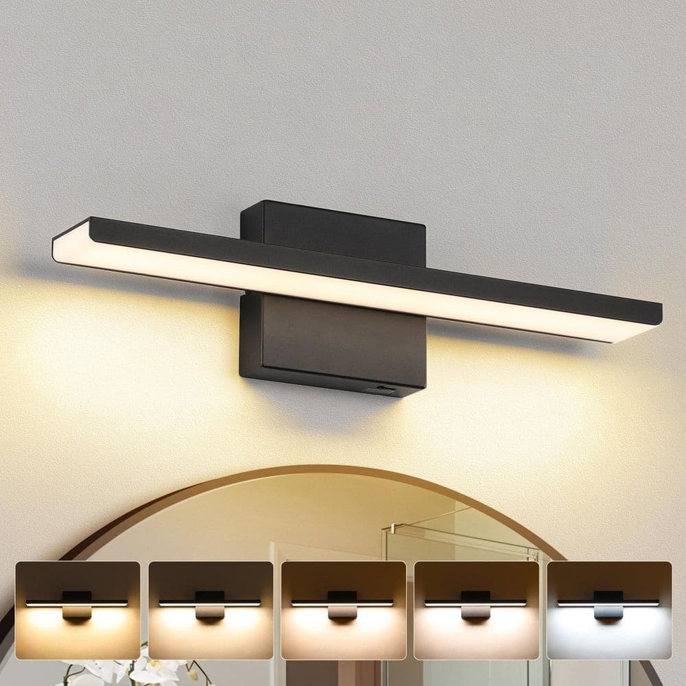 16.14 in. 1-Light Black LED Bathroom Vanity Light Bar with 5-CCT Adjustable Switch price history on PriceWatchPro