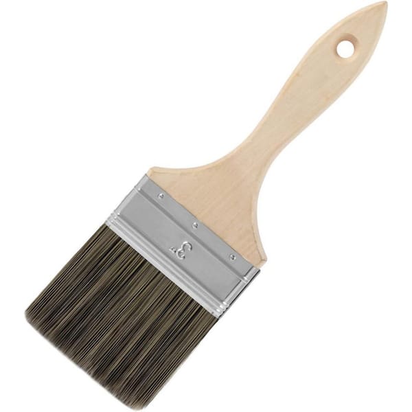 KIWDZFU 3 in. Double Thick Chip Brush for Walls and Fence Staining Wooden Handle Masonry Paintbrush for Varnish and Limewash