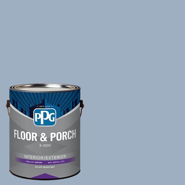 1 gal. PPG1163-4 Sterling Silver Satin Interior/Exterior Floor and Porch Paint