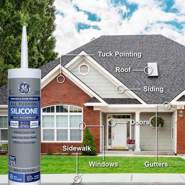POLYMERSHAPES 100% Silicone 10.1 oz. Clear Caulk and Sealant for Plastic  Sheets GE-55 - The Home Depot