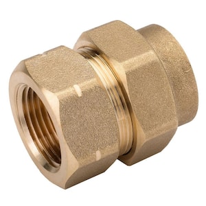 3/4 in. x 3/4 in. Brass FIP Compression Adapter Fitting (5-Pack)