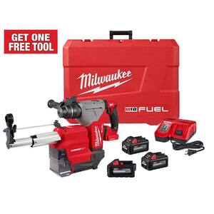 M18 FUEL 18-Volt Lithium-Ion Brushless 1-1/8 in. Cordless SDS-Plus Rotary Hammer/Dust Extractor Kit w/6.0 Ah Battery