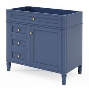 35 in. W x 17.87 in. D x 33 in. H Freestanding Bath Vanity Cabinet without Top in Blue