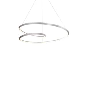 Ampersand 32 in. 1 Light 67-Watt Brushed Nickel Integrated LED Pendant Light