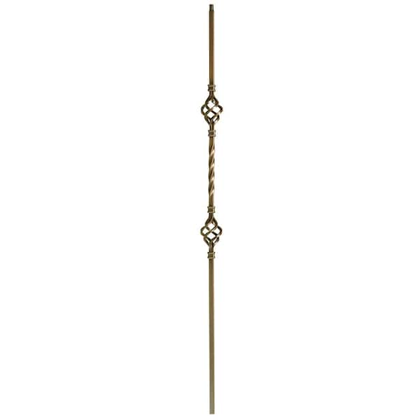 WM Coffman 44 in. x 1/2 in. Oil Rubbed Bronze Double Basket Hollow Iron Baluster