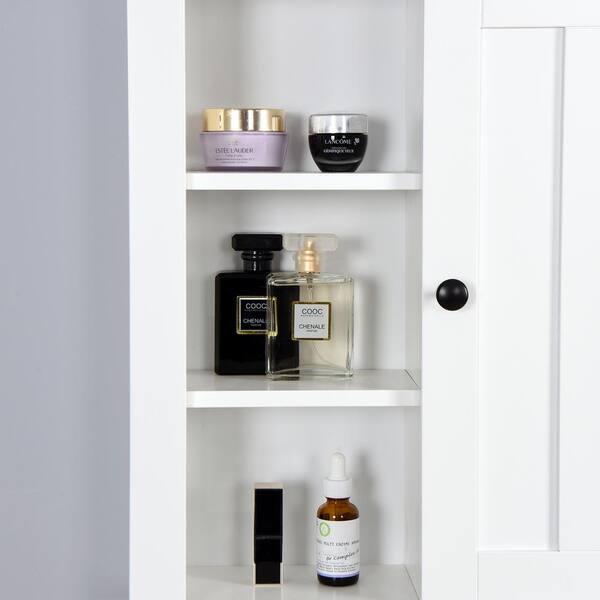Hooseng Cripy 20.9 in. W x 19.9 in. H Framed Rectangular White Surface Mount Medicine Cabinet without Mirror