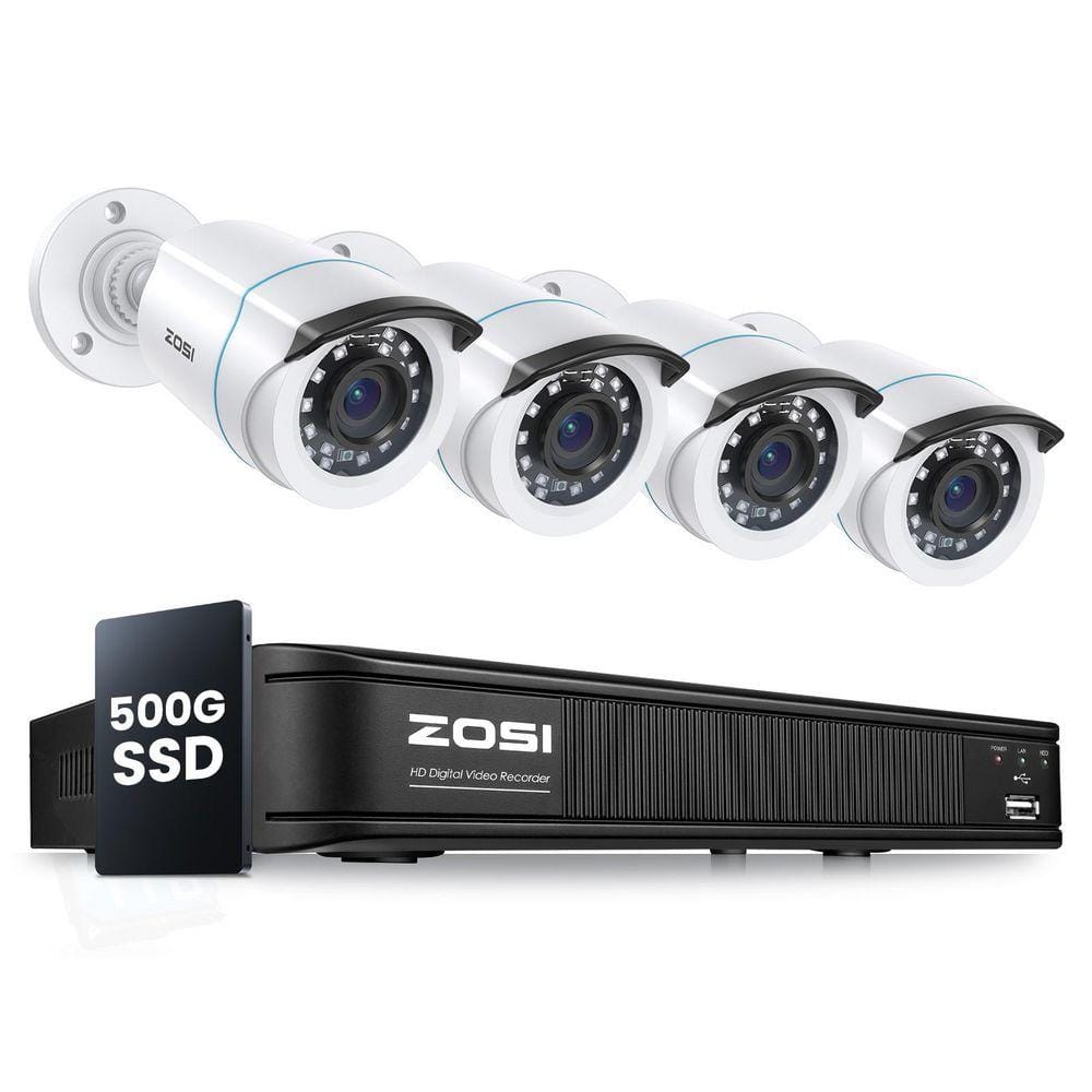 ZOSI H. 265+ 8-Channel 3K LITE DVR 500GB Hard Drive Security