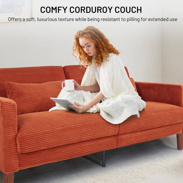 【Orange】LILLE SOFA 2P Ktaxon Sectional Sofa L Shaped Couch with Chaise Living Room