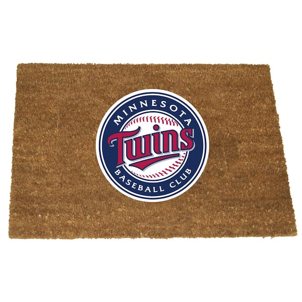 The Memory Company Minnesota Twins 19.5 in. x 29.5 in. Coir Fiber Colored Logo Door Mat