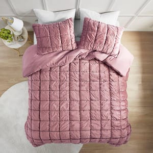 Velvet Dream Puff Pink Microfiber King Comforter Set