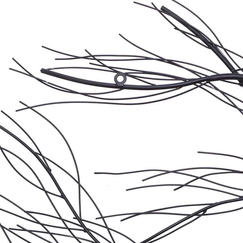 LuxenHome Black and Gold Metal Branch Wall Sculpture