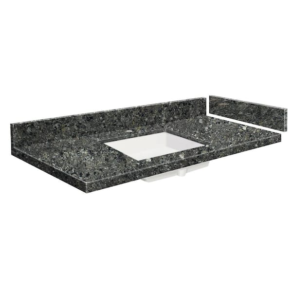 Transolid 39.5 in. W x 22.25 in. D Quartz Vanity Top in Tempest with Single Hole White Basin