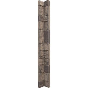 3 in. x 3 in. Cascade River Composite Universal Inside Corner for StoneWall Faux Stone Siding Panels