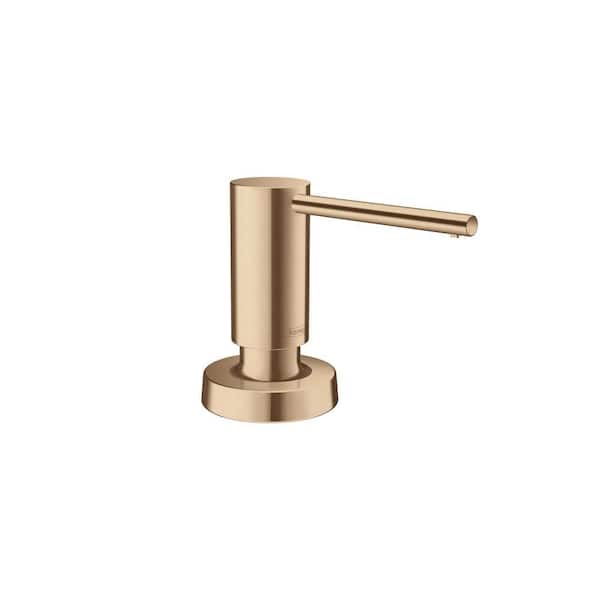 Hansgrohe Modern Deck Mount Soap Dispenser in Brushed Gold Optic