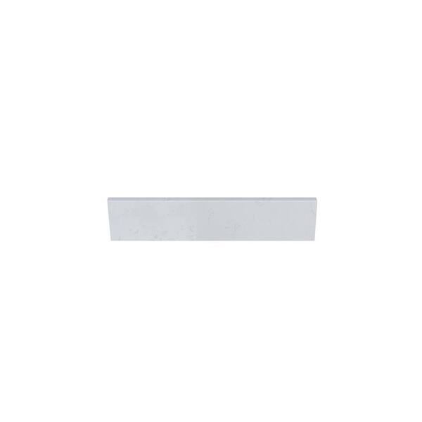 TJAmerican 21.25 in. W x 0.75 in. x 4 in. Engineered Carrara Marble ...