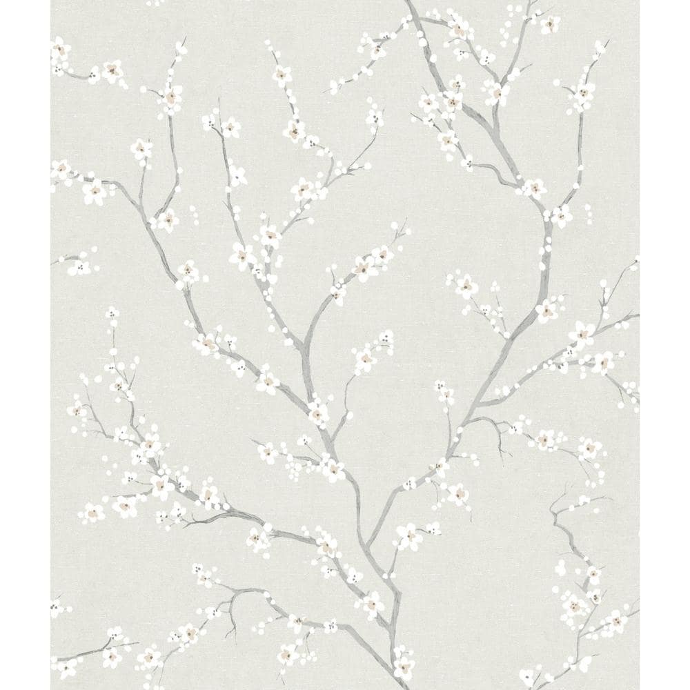 Pearl Cherry Blossom Peel and Stick Vinyl Wallpaper