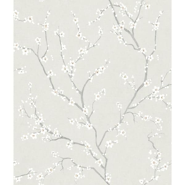 York Wallcoverings Pearl Cherry Blossom Peel and Stick Wallpaper ...