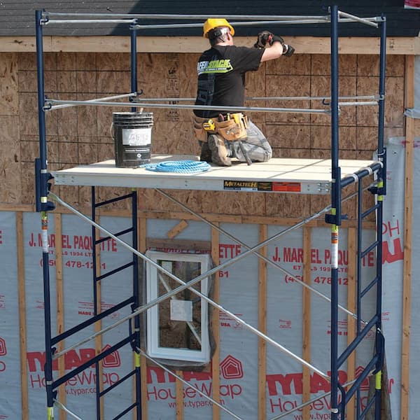 7 ft. x 19 in Scaffolding Platform with 5/8 Plywood Plank and aluminum side