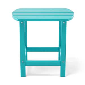 Adirondack Outdoor Side Table, Weather Resistant in Lake Blue