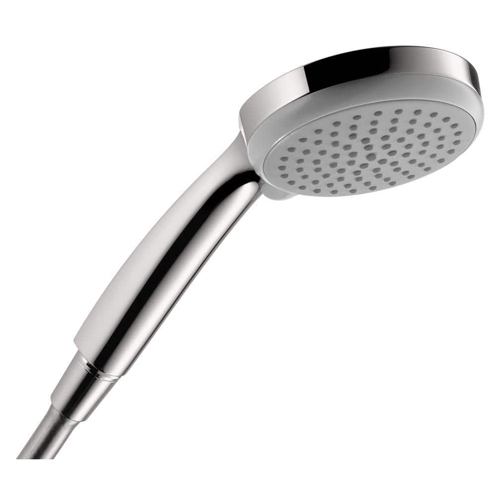 Hansgrohe 1-Spray 47 in. Single Wall Mount Handheld Adjustable Shower Head in Chrome, Grey -  04332000