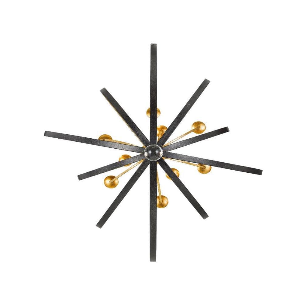 Luna English Bronze & Antique Gold 9-Light Sphere Chandelier