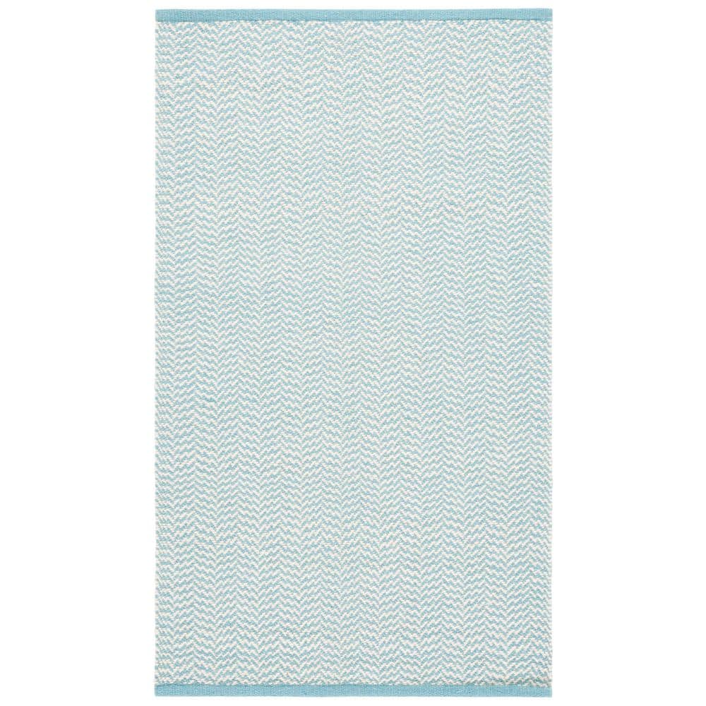 Vermont 3 ft. x 5 ft. Teal/Ivory Chevron Striped Area Rug price history on PriceWatchPro